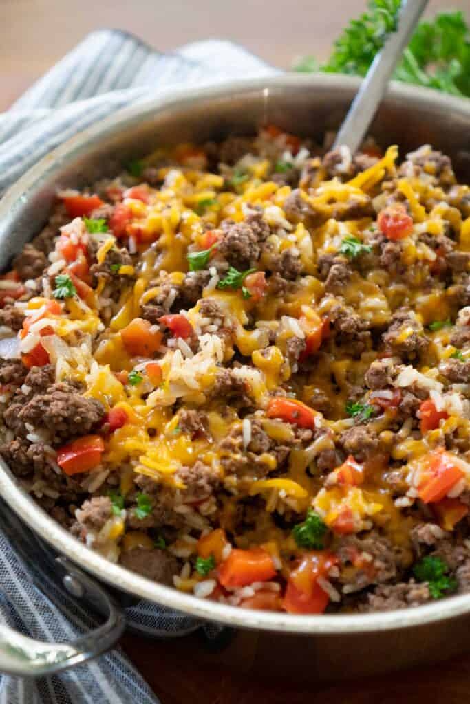Ground Beef & Rice Skillet Dinner | Recipes Blog – Zobel Farm