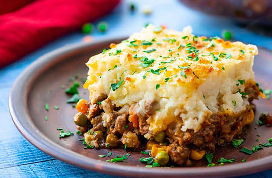 Classic Shepherd's Pie with ground beef and potatoes